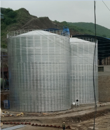 临城镇粮食钢板仓的安装全过程不用热焊接